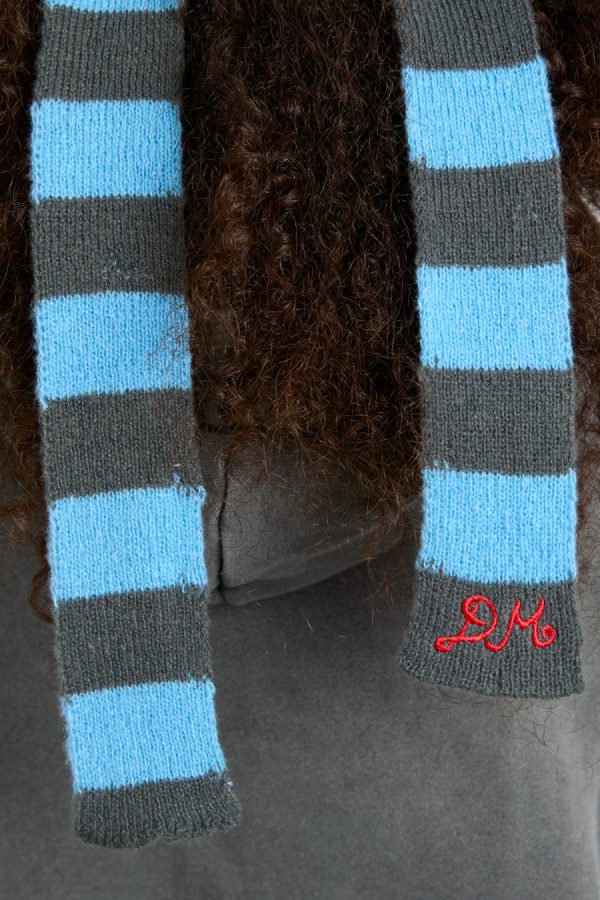 knitted hair bow in stripe Sale Women | Hair Accessories Damson Madder - Image 2