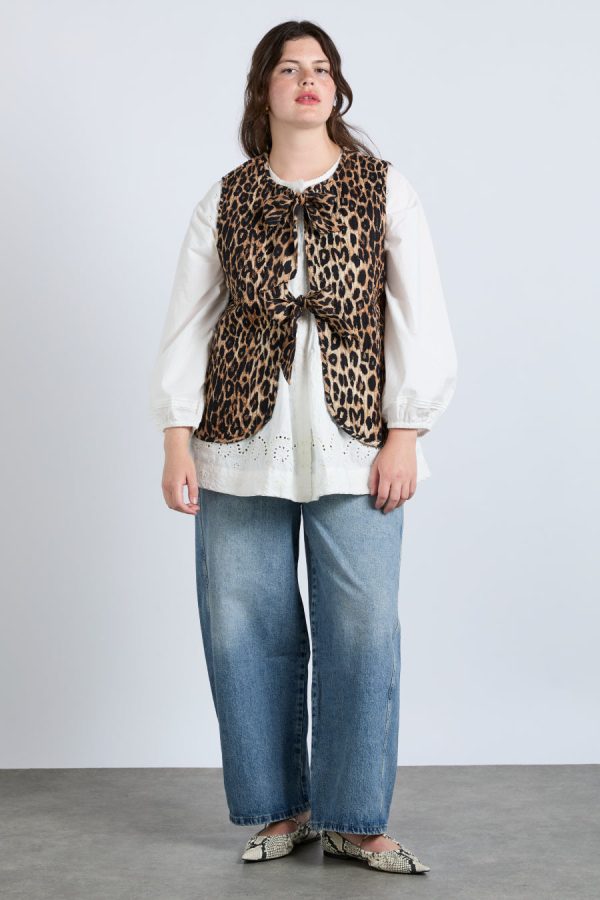 Women Gilets | Damson Madder tilly gilet - leopard Sale - Image 2