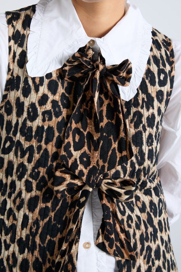Women Gilets | Damson Madder tilly gilet - leopard Sale - Image 7