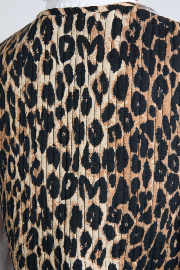 Women Gilets | Damson Madder tilly gilet - leopard Sale - Image 4