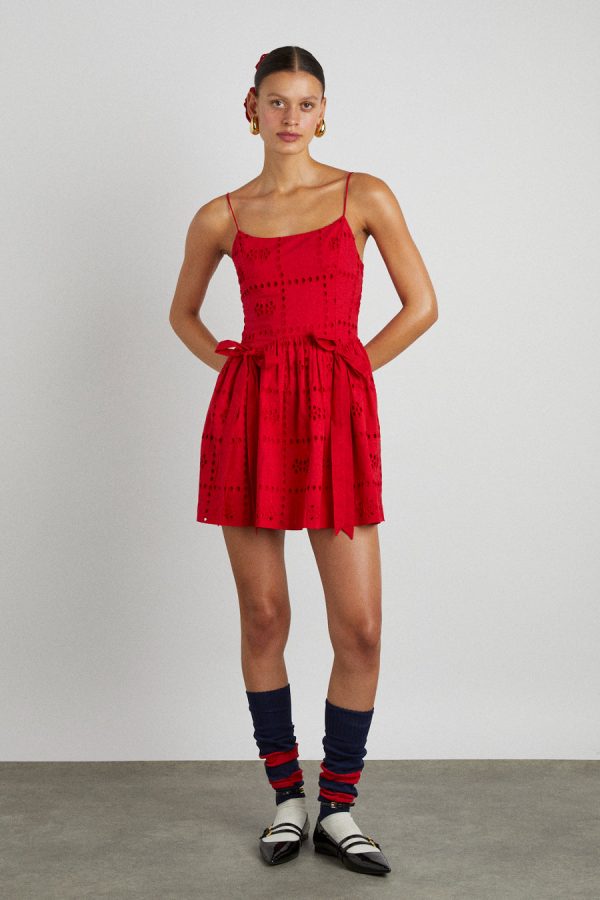 penelope mini - red broderie Sale Women | Dresses Damson Madder