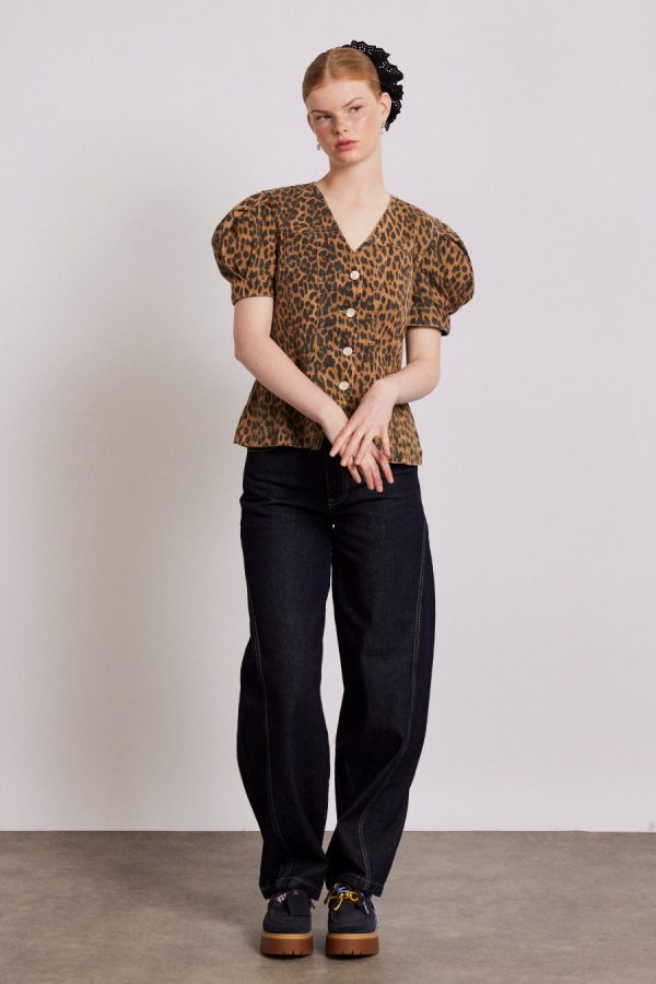 Tops Damson Madder Women | shell denim top - leopard None - Image 7