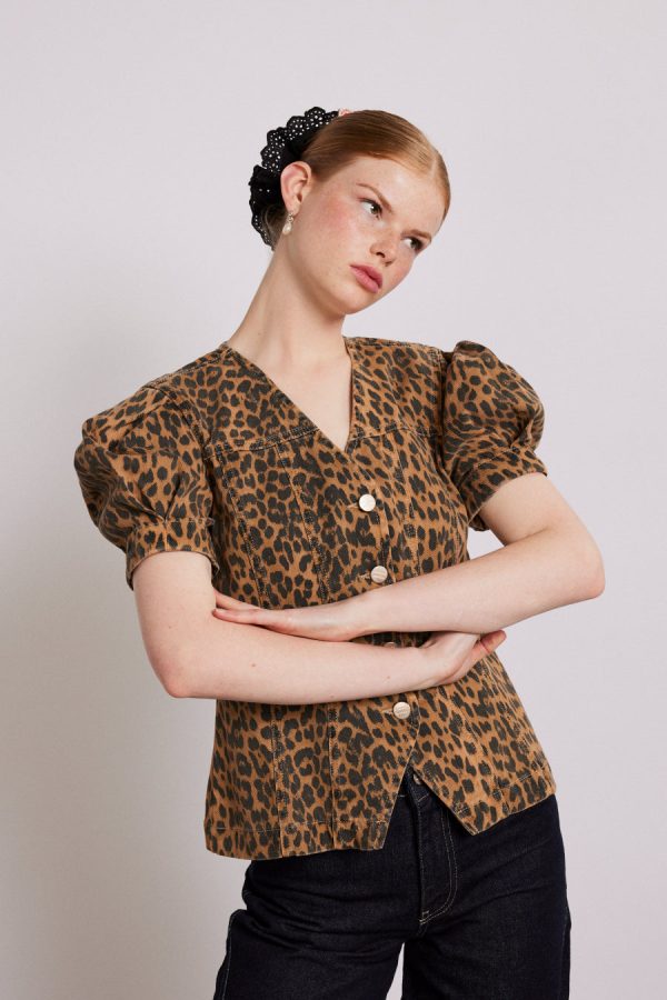 Tops Damson Madder Women | shell denim top - leopard None - Image 6