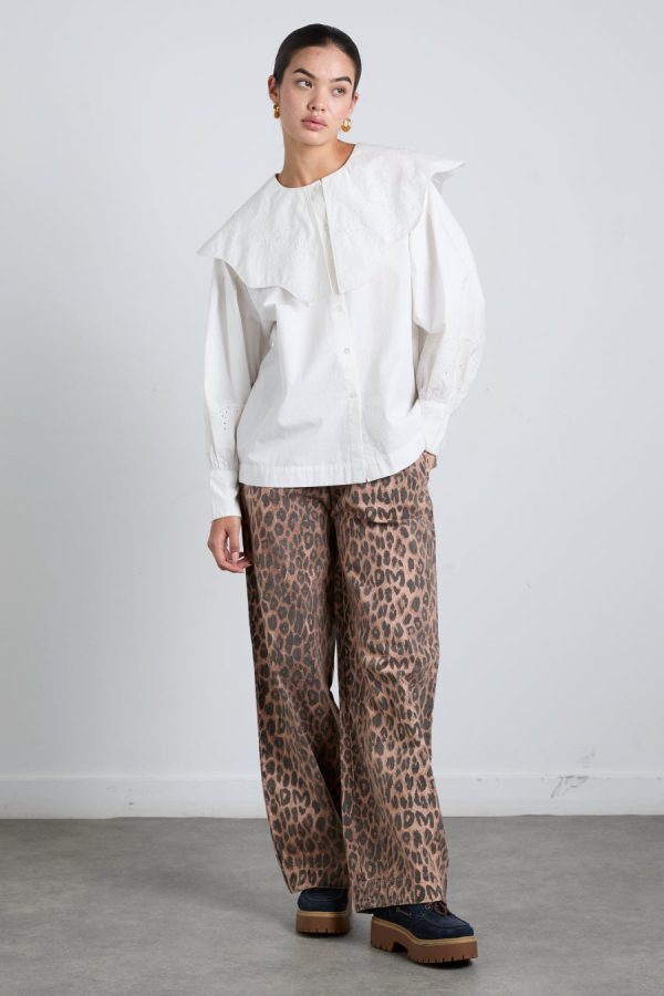 Denim Damson Madder Women | rafe pant - leopard print None
