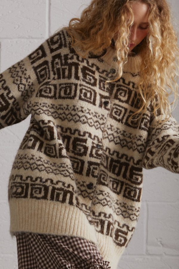 dickson blouson cardi None Women | Knitwear Damson Madder - Image 7