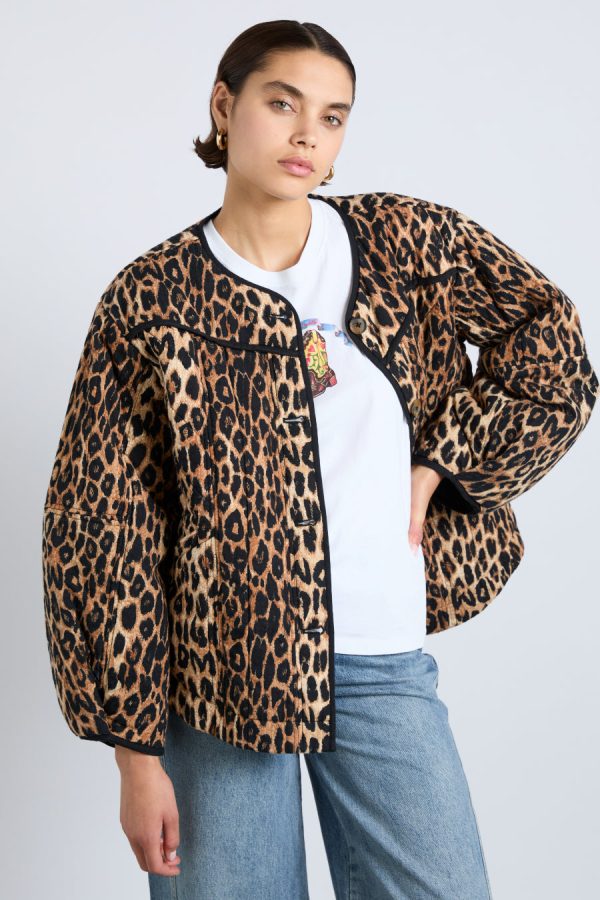 Jackets & Coats | macy quilted jacket - leopard None | Damson Madder Women