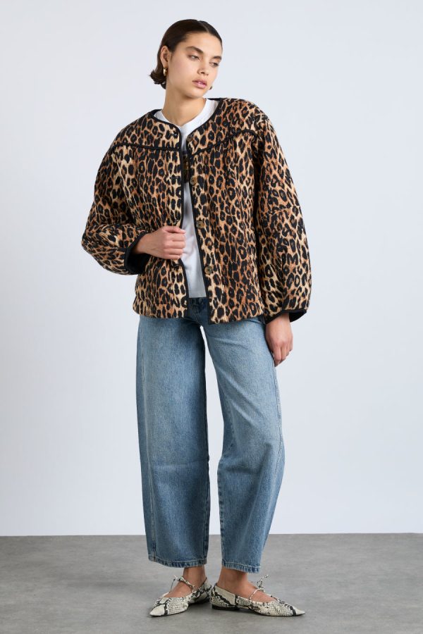 Jackets & Coats | macy quilted jacket - leopard None | Damson Madder Women - Image 5