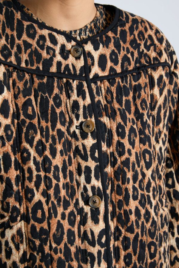 Jackets & Coats | macy quilted jacket - leopard None | Damson Madder Women - Image 4