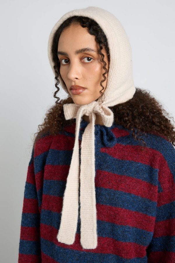 Women Hats | Damson Madder tie neck bonnet in oatmeal None