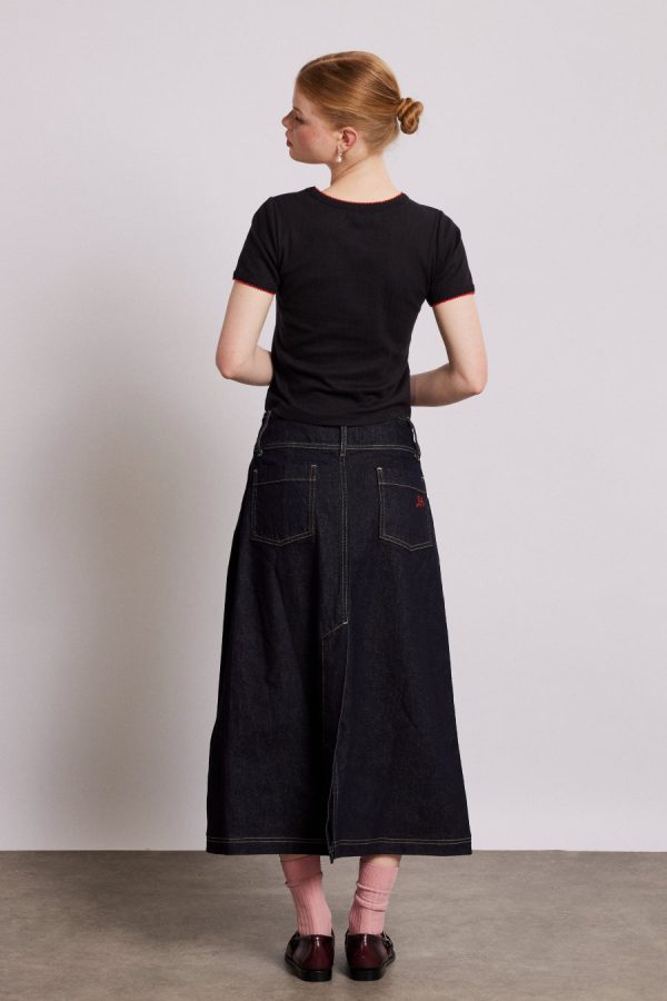 Women dm shrunken pointelle tee None | Tops Damson Madder - Image 2
