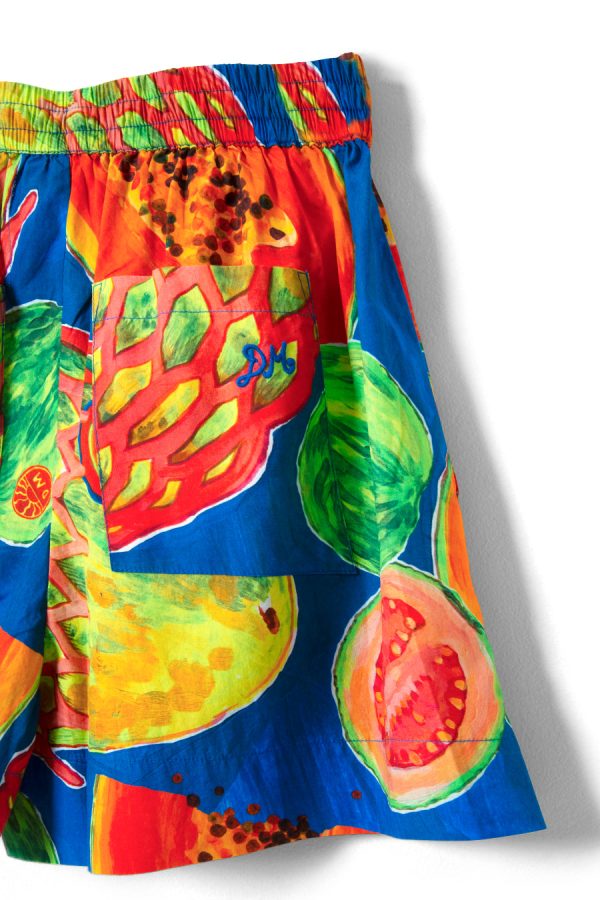 Bottoms | pull on shorts - papaya print None - Damson Madder Women - Image 3