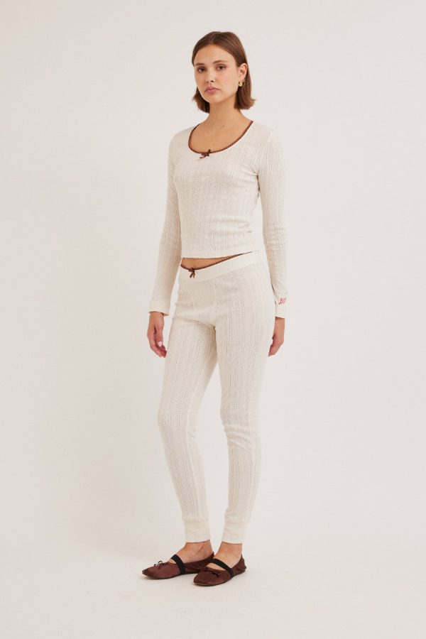 Nightwear Women | jackie pointelle pj set None Damson Madder