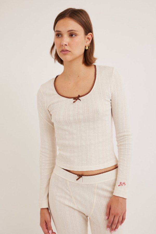 Nightwear Women | jackie pointelle pj set None Damson Madder - Image 3