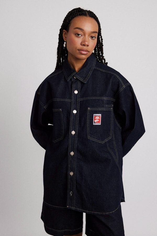 Women Damson Madder nova oversized shacket - indigo None | Co-ords