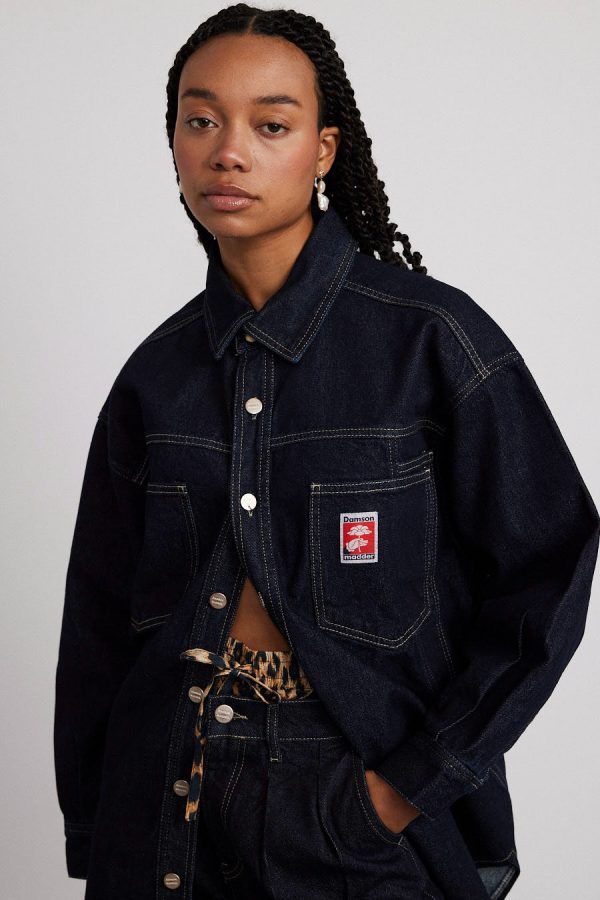Women Damson Madder nova oversized shacket - indigo None | Co-ords - Image 6
