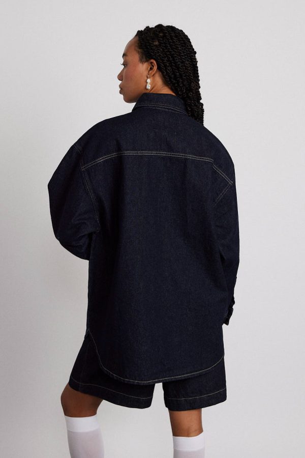 Women Damson Madder nova oversized shacket - indigo None | Co-ords - Image 4