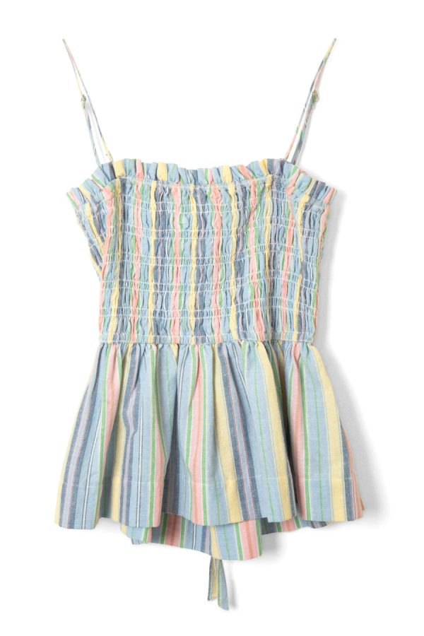 Damson Madder hope shirred cami - multi stripe None | Women Co-ords - Image 6