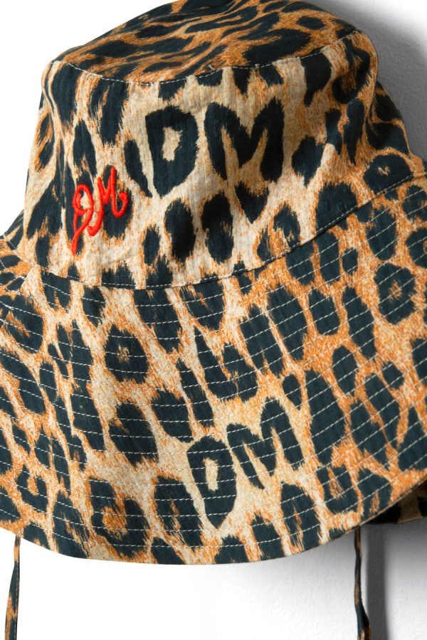 leopard print sunhat None Women | Hats Damson Madder - Image 3